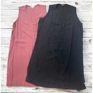 Madewell Heather Tunic Dress Lot Of 2 Womens Size M Sleeveless Peasant Lagenlook